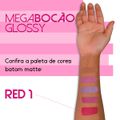 *Batom Líquido Matte Megabocão (SL455) - Red 1