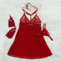 *Camisola em Tule Segredo da Paixão - (SP613) - Vermelho