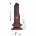 .Prótese 13x13cm Com Vibro e Ventosa (SSV005V-ST397) - Marrom