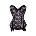 *Corselet Tomara Que Caia SI (SY8002-SY8003) - Rosa com Preto