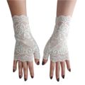 Luva em Renda Curta (WY0718) - Branco