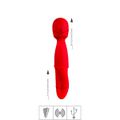 Vibrador Recarregável Duplo Double End VP (AV041). - Vermelho