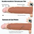 Capa Extensora de 12cm Para 19cm Com Vibro Love Toy VP (CA032). - Bege