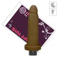 *Prótese Em Cyberskin Com Vibro 15X14cm (ELA72) - Marrom