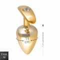 Plug Metálico M Anatômicoa (HA140). - Dourado