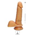 Prótese 14x12cm Com Ventosa e Escroto Mydick (PV008) - Bege
