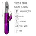 Vibrador Vai e Vem Com Estimulador Recarregável VP (RT022-14913) - Roxo
