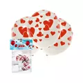 Balões do Amor 5un (ST329) - Branco c/ Vermelho