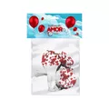 Balões do Amor 5un (ST329) - Branco c/ Vermelho