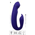 Vibrador Ponto G Com Estimulador Aphrodisia VP (VB095) - Roxo
