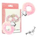 Algema em Metal Com Pelúcia Hand Cuffs SI (5268) - Rosa Bebê