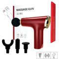 Vibrador Recarregável Massage Gun SI (7930) - Vermelho