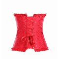 *Corselet Tomara Que Caia C/ Ziper Frontal VP (CS002) - Vermelho