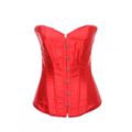 *Corselet Tomara Que Caia Com Barbatana e Fecho Frontal VP (CS007) - Vermelho