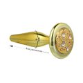 Plug de Metal Iupi Com Pedras Cravejadas (HA133) - Dourado