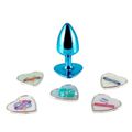 Plug Metálico Personalité Coração - (HA189) - Azul