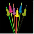 Canudo Com Mini Pênis Neon 1un - (RA1456) - Cores Variadas