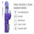 Vibrador Vai e Vem Com Estimulador VP (RT004B-ST346) - Roxo