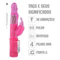 Vibrador Rotativo Com Estimulador VP (RT002C-ST356) - Rosa