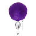 Plug de Metal P Com PomPom SI (5501) - Roxo