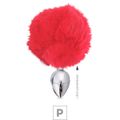 Plug de Metal P Com PomPom SI (5501) - Vermelho