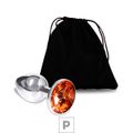 Plug de Metal P Cromado Com Strass 6cm SI (5845) - Pedra Dourada