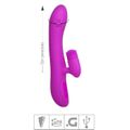 Vibrador de Ponto G e Clitóris com Rotação Elton (6146) - Roxo