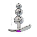 Plug De Metal Com Base Removível SI (7450) - Pedra Roxa