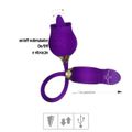 Estimulador Recarregável Formato de Rosa Tongue 2 SI (7848). - Roxo