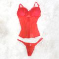 .*Espartilho Bordado (CF507) - Vermelho