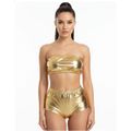 Conjunto Hot Pants Metalizado (FR643) - Dourado