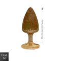 Plug de Plástico M Less Com Glitter (HA166) - Dourado