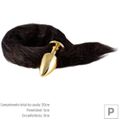 Plug de Plástico P Less Dourado Com Cauda (HA168D) - Preta