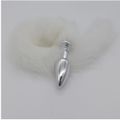 Plug de Plástico G Less Cromado Com Cauda (HA170C) - Branco
