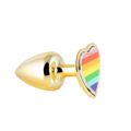 Plug Metálico Pride Coração (HA181) - Dourado