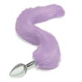 **Plug Metálico Com Cauda Fox Tail (MPA1404) - Lilás