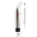 Vibrador Personal Metálico Com Capa Transparente (MV039) - Cromado