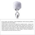 *Plug De Metal Com PomPom Importado VP (PL012M) - Branco