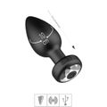 Plug de Silicone Com Vibro Via APP VP - (PL188) - Preto