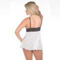 *Camisola Assanhada (PS8056) - Branco C/ Preto