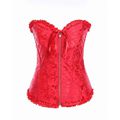 *Corselet Com Zíper Frontal SI (SY8009-SY8010) - Vermelho