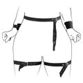 Cinta Liga Em X Com Algema Harness 50 Tons (T012) - Preto