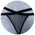 *Cueca Com Pérola 50 Tons (17425) - Preto