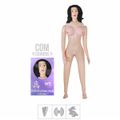 *Boneca Inflável Morena Com Boca Penetrável e Vibro VP (BN005-14980) - Padrão