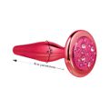 Plug de Metal Iupi Com Pedras Cravejadas (HA133) - Vermelho