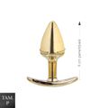 Plug Metálico P Anatômico (HA138). - Dourado