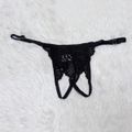 *Calcinha Pingente Pérola (MCA0411) - Preto