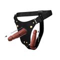 Cinta Dupla Invertida Com 2 Próteses (ST839-SSCTD0505). - Marrom