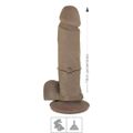 Prótese 18x15cm Com Ventosa e Escroto Thor Upper (UP81-UP638-2-ST777) - Marrom