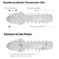 Capa Peniana De 11cm Para 14cm Com Cerdas SI (ST305-1030) - Translúcido